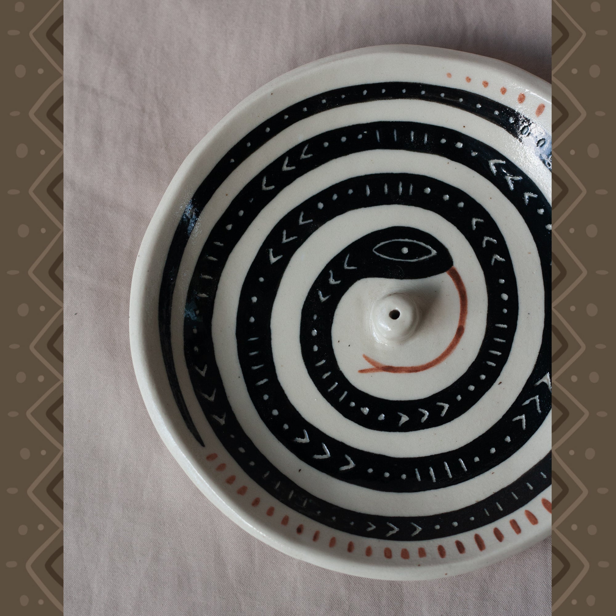 Serpent Spiral Incense Bowl