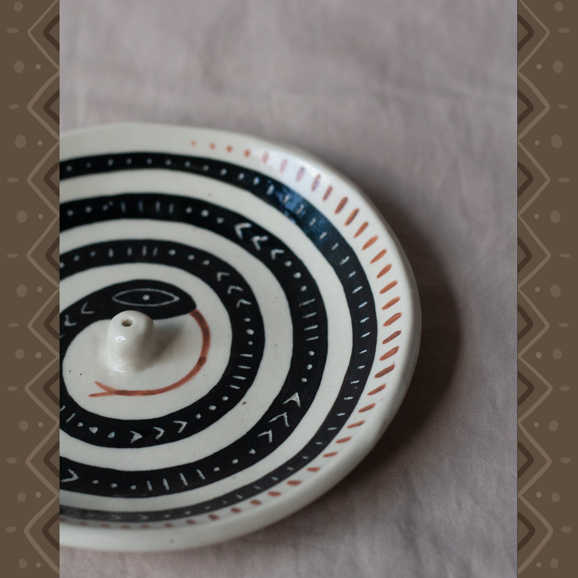 Serpent Spiral Incense Bowl