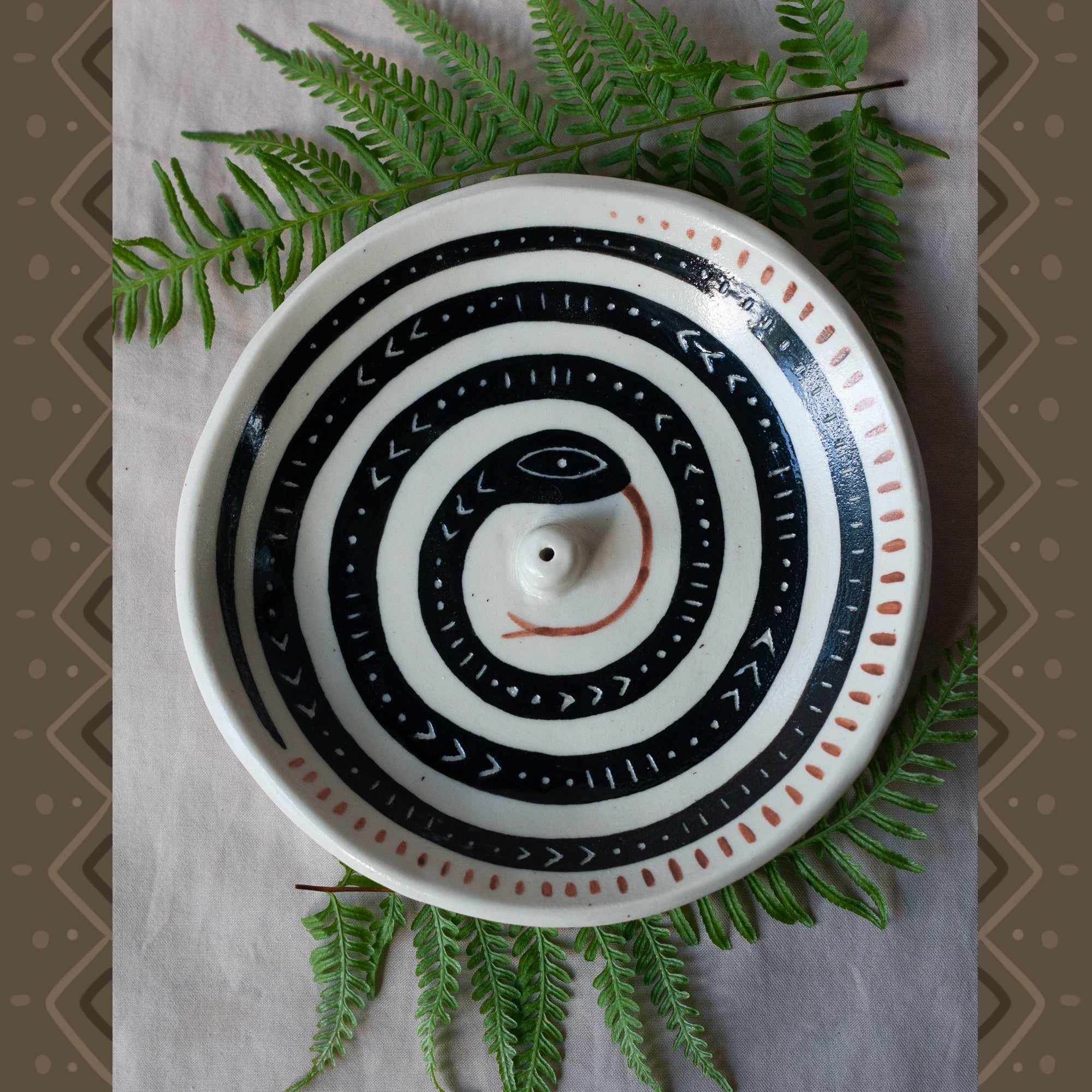 Serpent Spiral Incense Bowl