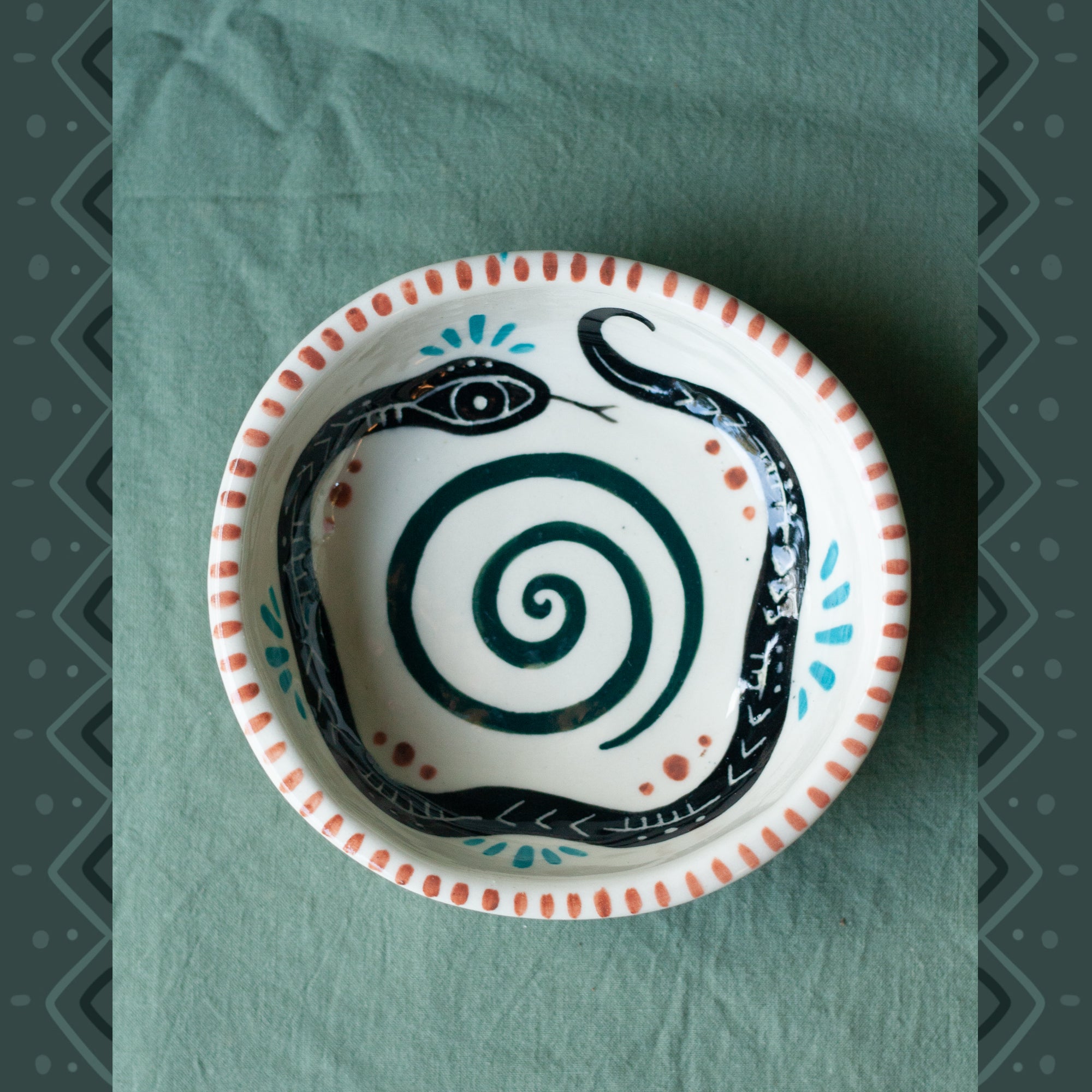 Candle Bowl - Serpent Spiral