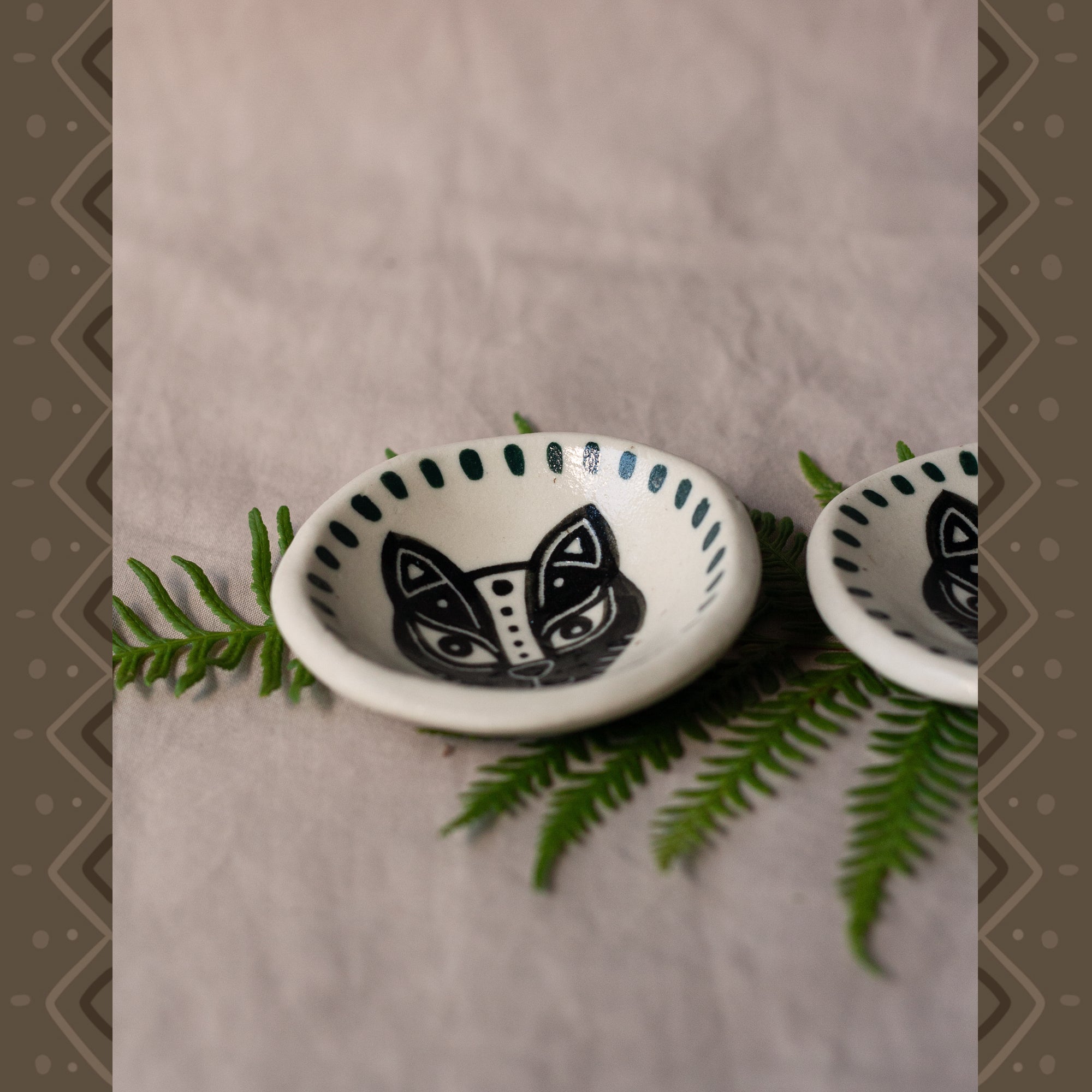 Tiny Jaguar Dishes - Pair